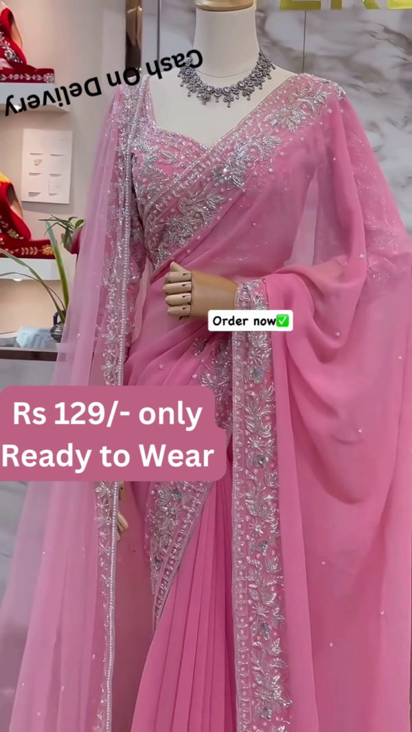 Hot and Party-Ready Georgette Saree