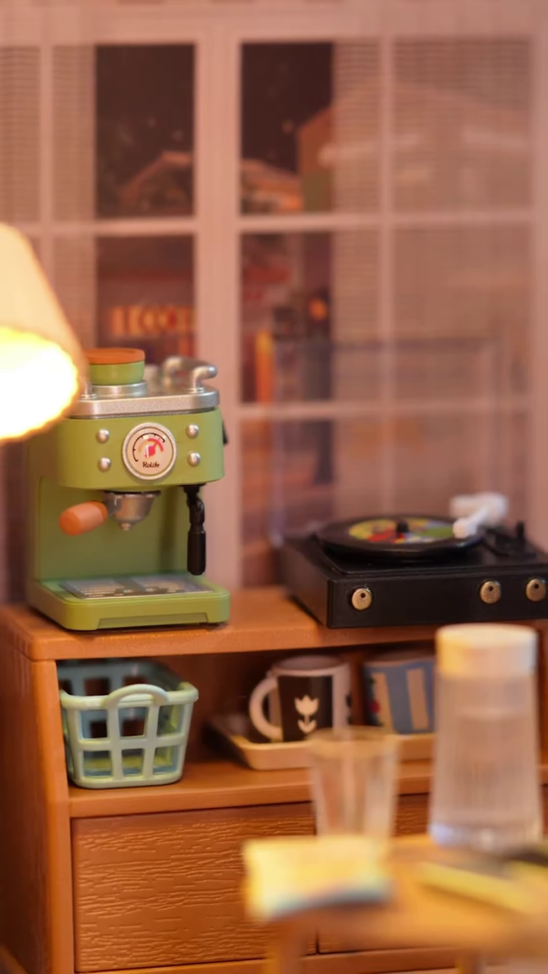 Miniature DIY Living Room Set – Tiny Toy Home Décor with LED Light - Image 3