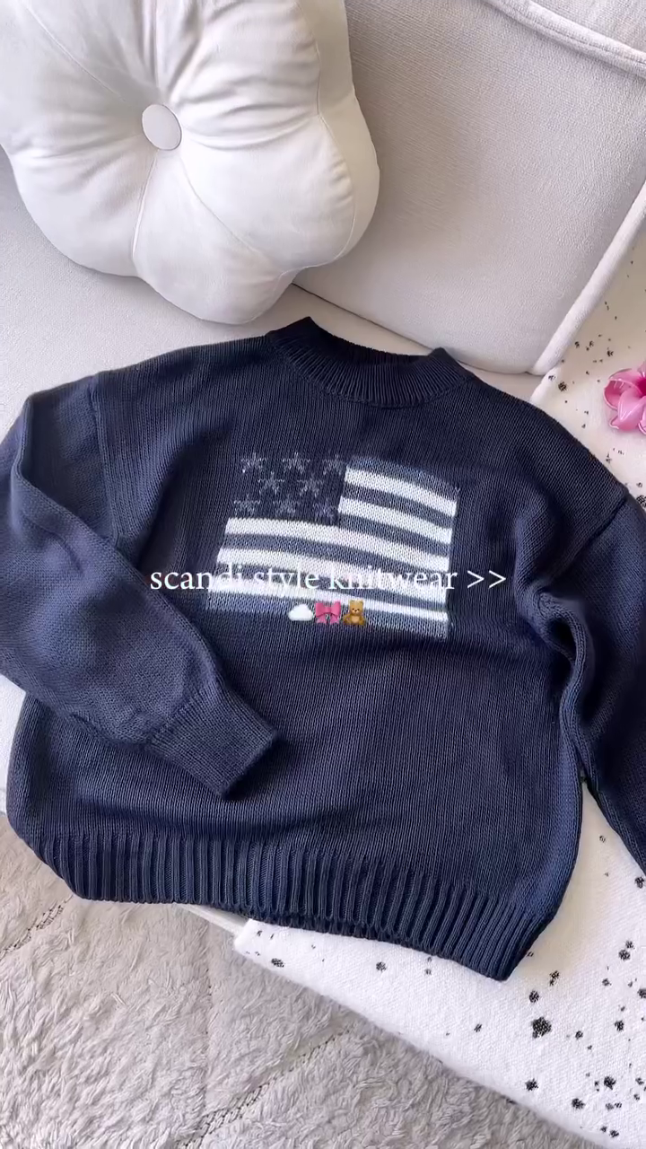 Scandi-Style Knitwear Stack 🧶 Ribbed Cardigans & Striped Sweaters – Pink, Grey, Navy & More - Image 5