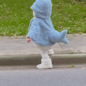 Fluffy Animal-Themed Kids' Costumes 🐰🦈🦕 – Bunny, Shark & Dino Variants