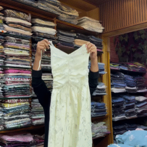 Black Floral Printed Button-Front Dress with Long Sleeves for Women