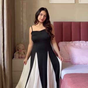 White Off-Shoulder Maxi Dress – Elegant Long Partywear for Women with Flowing Silhouette