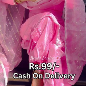 Rose Blush Silk Patiala Suit with Pearl-Bordered Dupatta