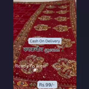 Karwa Chauth Special: Crimson Heritage Bandhani Saree